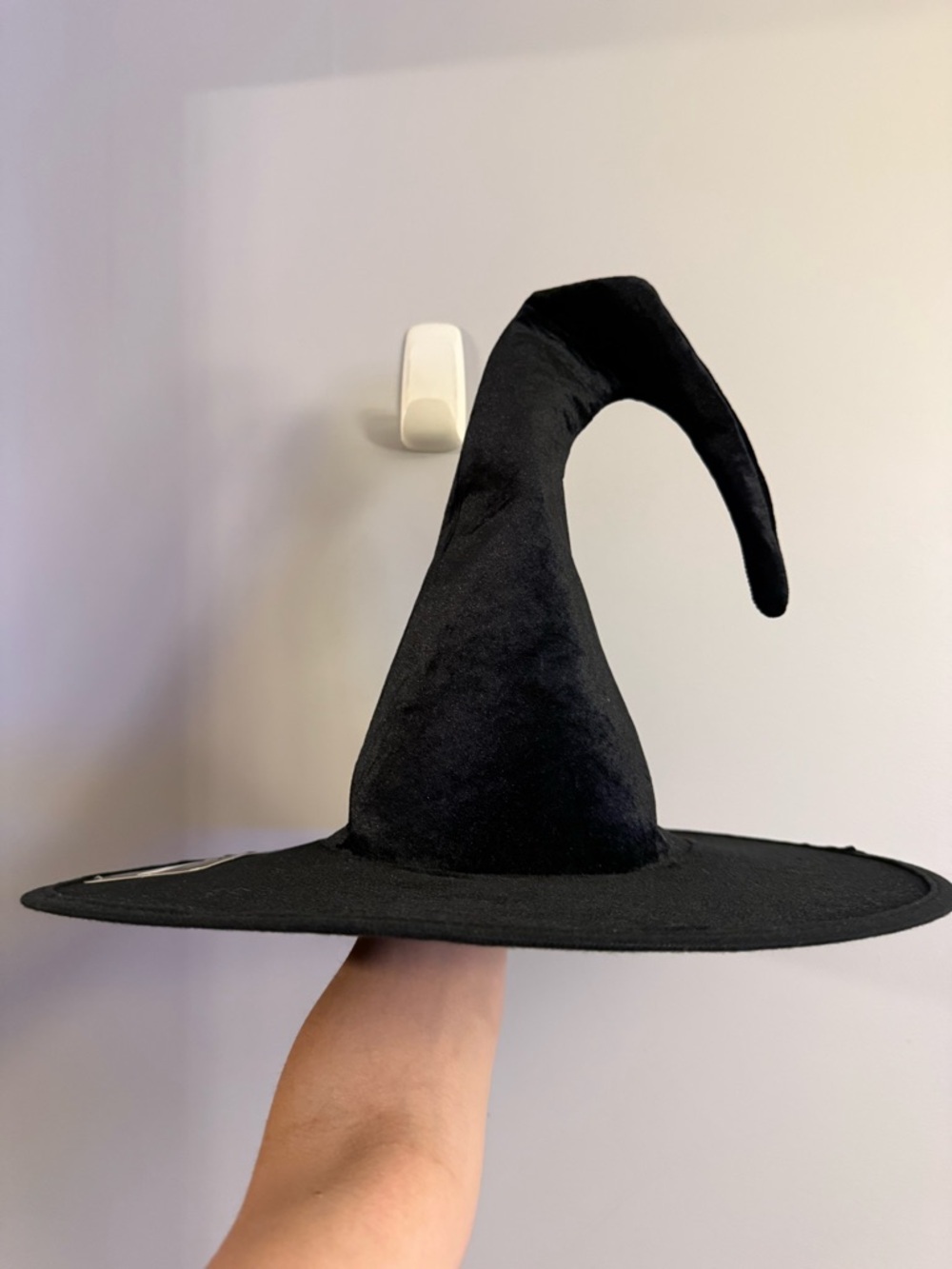 Spirit Halloween Black Velvet Witch Hat Costume Accessory NWT Adult